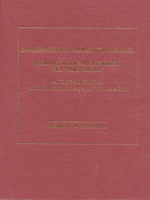 cover image of Baraita De-Melekhet Ha-Mishkan